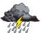 Thunder with 0kph CALM winds