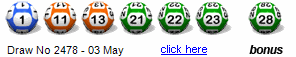 Draw: 2478 - 1,11,13,21,22,23, bonus 28