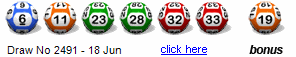 Draw: 2491 - 6,11,23,28,32,33, bonus 19