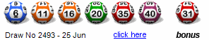 Draw: 2493 - 6,11,16,20,35,40, bonus 31
