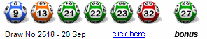 Draw: 2518 - 9,13,21,22,23,32, bonus 27