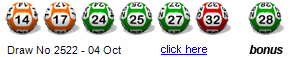 Draw: 2522 - 14,17,24,25,27,32, bonus 28