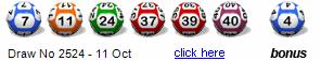 Draw: 2524 - 7,11,24,37,39,40, bonus 4