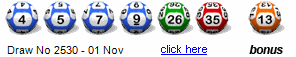 Draw: 2530 - 4,5,7,9,26,35, bonus 13