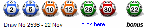 Draw: 2536 - 2,6,10,12,28,30, bonus 22