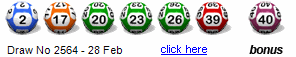 Draw: 2564 - 2,17,20,23,26,39, bonus 40